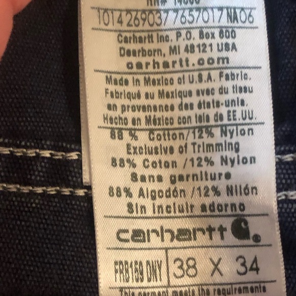 Men’s Carhartt Fire Resistant Cargo Work Pants NFPA2112 38x34 GUC - Picture 5 of 9